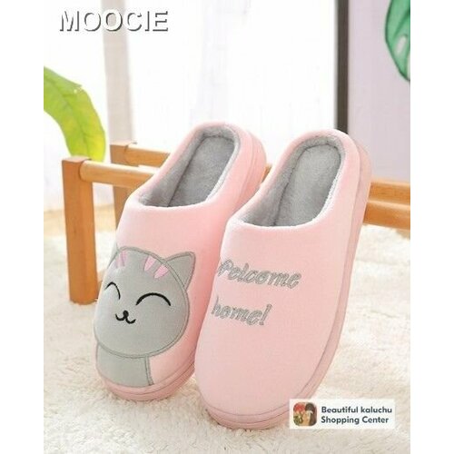 Тапочки MOOCIE, размер CN41 (Длина стопы 25-25.5 см), розовый