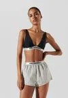 Плавки KARL LAGERFELD BEACHWEARBOTTOM LOGO HIGH-WAIST BEACH Karl Lagerfeld, серебряный