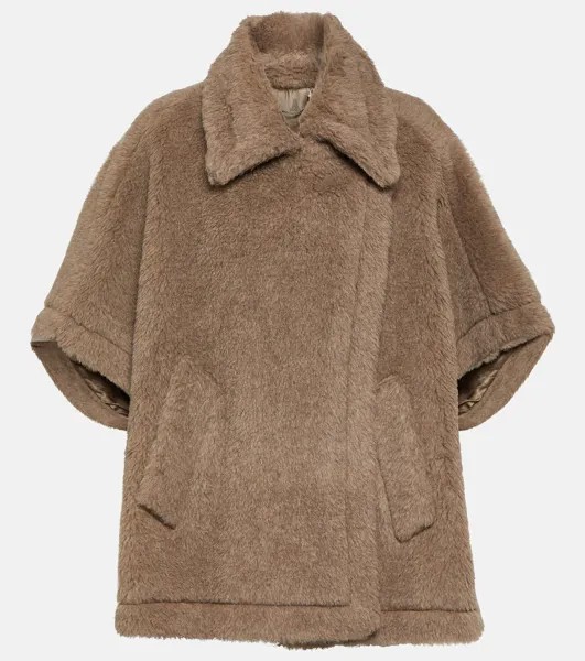 Плюшевая накидка тебе Max Mara, бежевый