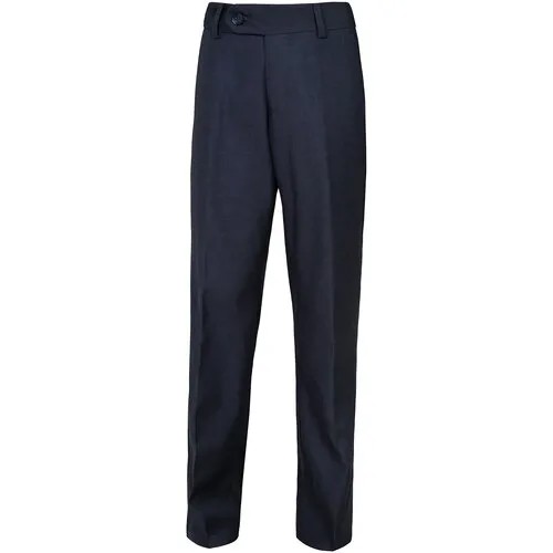 Школьные брюки , классический стиль, карманы, размер 30-128, синий