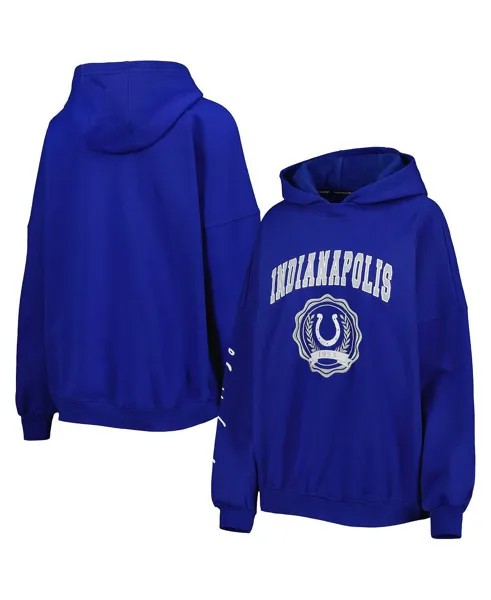 Женский пуловер с капюшоном Royal Indianapolis Colts Becca с заниженными плечами Tommy Hilfiger