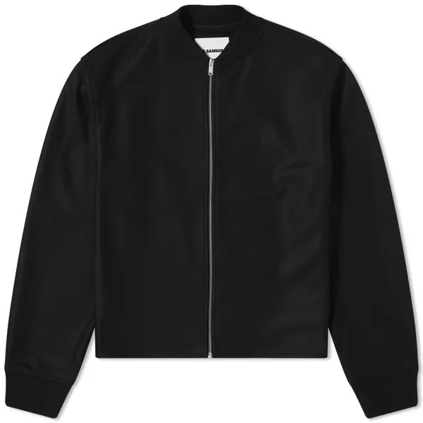 Куртка Jil Sander Melton Wool Bomber, черный