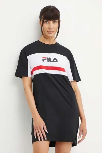 Платье Lishui из хлопка Fila, черный