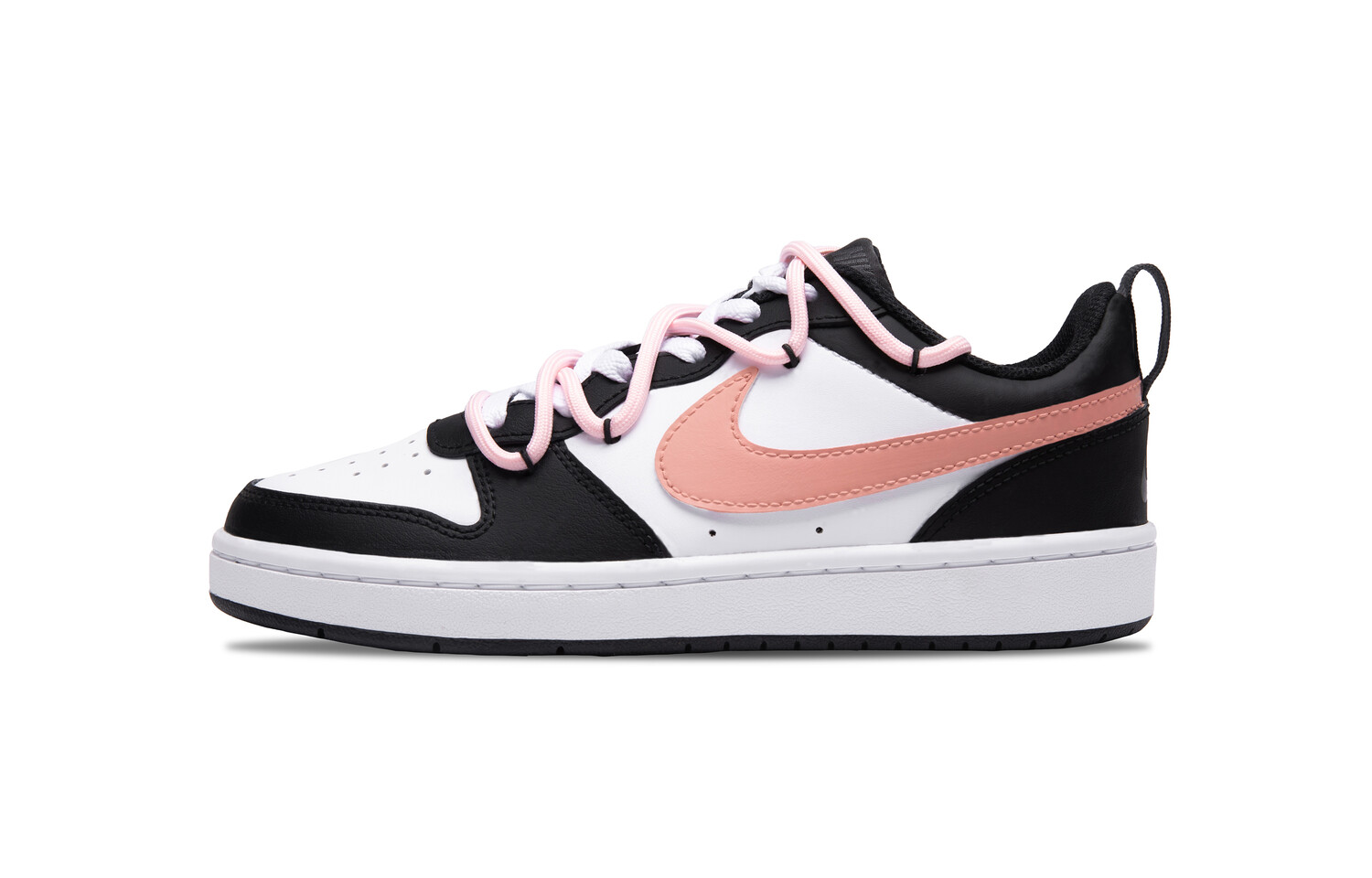 Кроссовки Nike Court Borough Skateboarding Shoes Women's Low-top White, черный/розовый