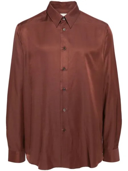 Paul Smith рубашка с длинными рукавами, коричневый