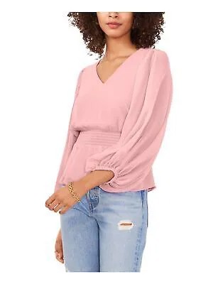 VINCE CAMUTO Женский пуловер на коралловой подкладке, блузка с рукавами для работы, топ S
