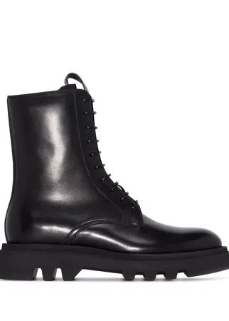 Givenchy ботинки в стиле милитари на шнуровке