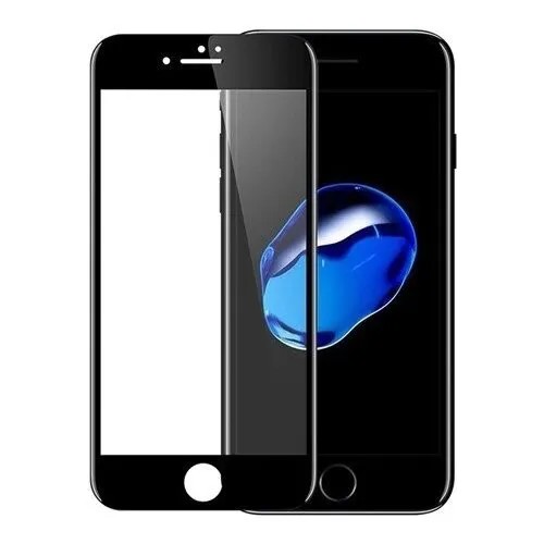 Защитное стекло 6D для iPhone 8 Plus черное