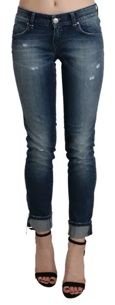 Джинсы ACHT PUSH UP Хлопково-синие укороченные зауженные джинсы с заниженной талией s. W26 Рекомендуемая розничная цена 300 долларов США