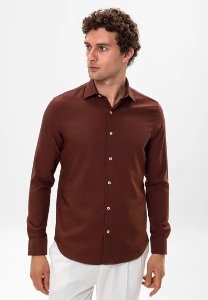 Повседневная рубашка Slim Fit Antioch, коричневая