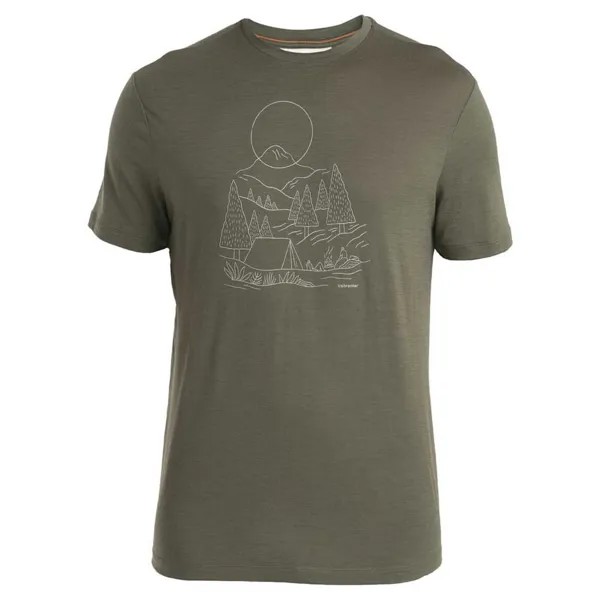 Футболка с коротким рукавом Icebreaker Merino 150 Tech Lite III Sunset Camp, зеленый