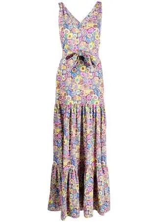 M Missoni платье макси с цветочным принтом и складками