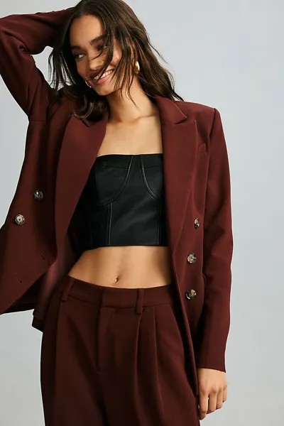 Двубортный пиджак Paige Malbec, коричневый