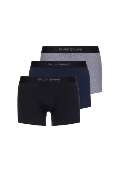 Мужские боксеры, 3 шт. - Energy Cotton, хлопок, однотонный bruno banani, цвет Schwarz Blau Grau