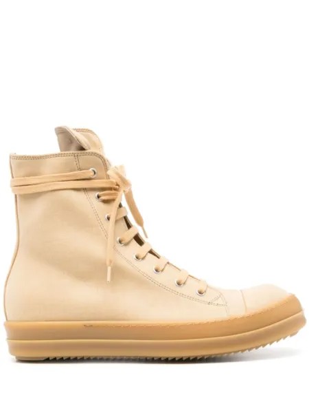 Холщовые высокие Кроссовки Rick Owens DRKSHDW, бежевый