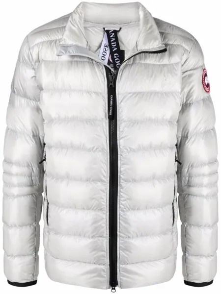Canada Goose пуховик Crofton с высоким воротником, серый