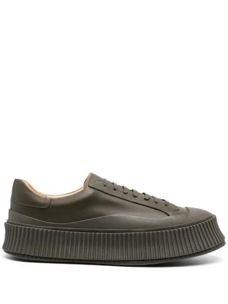 Кеды на платформе Jil Sander, зеленый