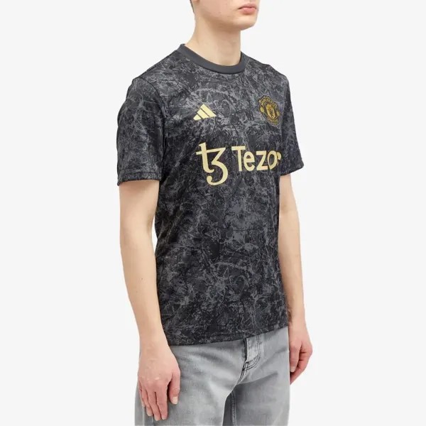 Adidas Камуфляжная футбольная майка x mufc x the stone roses, черный