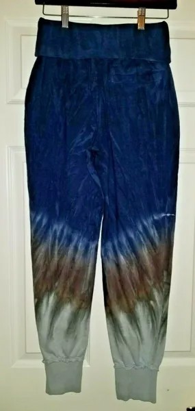 YOUNG FABULOUS - BROKE Groove Blue Tie Dye Брюки-джоггеры со складками и омбре, L