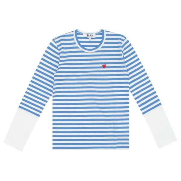 Лонгслив Comme Des Garçons Comme des Garçons PLAY Striped Long-Sleeve, синий