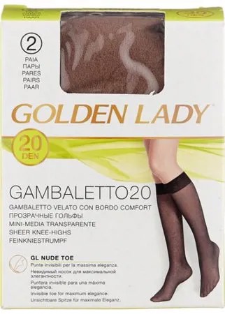 Капроновые гольфы Gambaletto 20 Den 2 пары Golden Lady, 0 (one size), daino