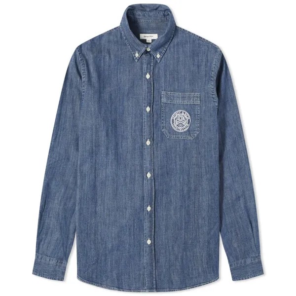 Рубашка Sporty & Rich Conneticut Crest Denim, синий