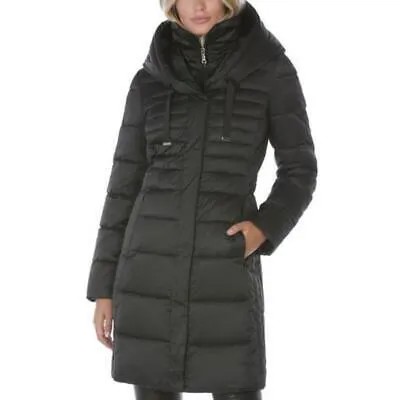 Женская черная пуховая теплая парка Tahari Верхняя одежда Petites PL BHFO 6638