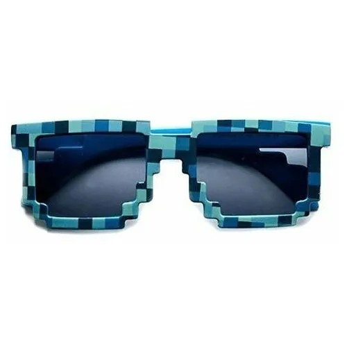 Солнцезащитные пиксельные очки Майнкрафт (синие)