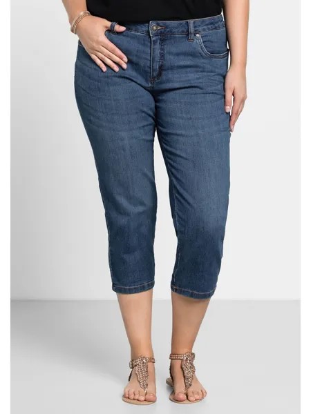 Джинсы sheego Capri, цвет blue Denim