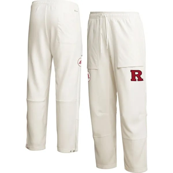 Мужские кремовые брюки Rutgers Scarlet Knights Zero Dye AEROREADY adidas
