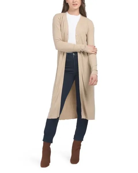 Кардиган в рубчик-тунику Made In USA Iskra Lna, цвет Sand Heather