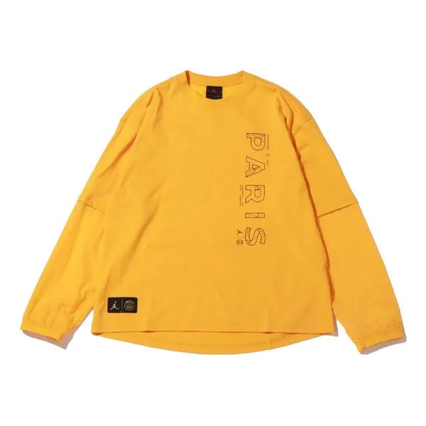 Футболка Air Jordan Long Sleeve Top x PSG, цвет taxi/black