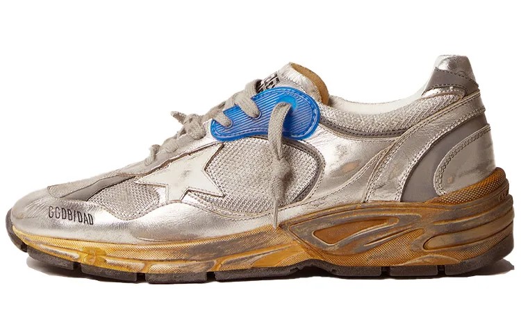 Golden Goose Dad-Star Lifestyle Shoes Men Low-top Silver/brown