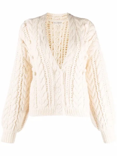 Ulla Johnson cable-knit V-neck cardigan