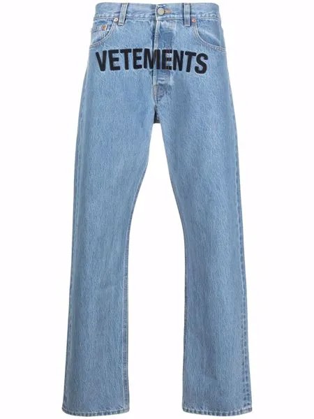 VETEMENTS прямые джинсы с заниженной талией