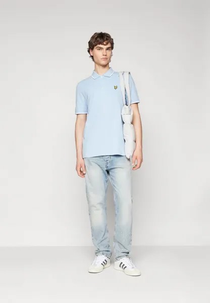 Рубашка-поло Tipped Lyle & Scott, голубой/белый