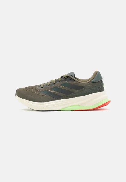 Кроссовки для стабилизации SUPERNOVA SOLUTION adidas Performance, цвет olive strata/legend ivy/green spark