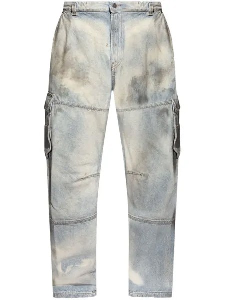 Diesel джинсы карго с эффектом потертости D-fish, синий