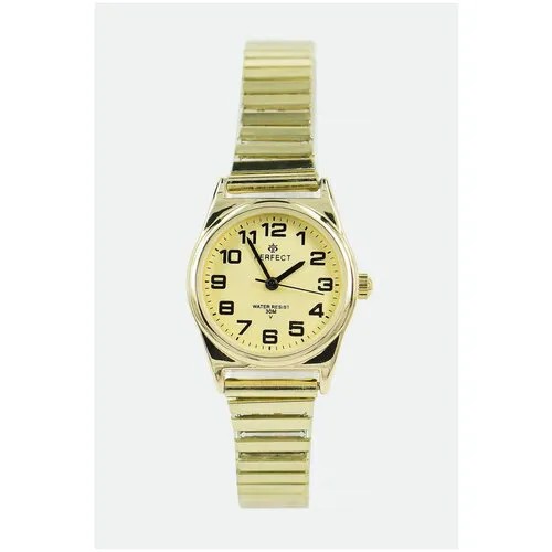 Perfect часы наручные, кварцевые, на батарейке, женские, металлический корпус, кожаный ремень, металлический браслет, с японским механизмом X446gold-gold