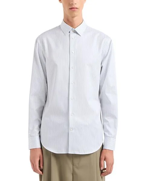 Рубашка с французским воротником в современном стиле Emporio Armani, цвет Gray