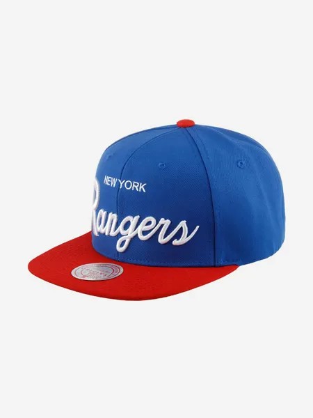 Бейсболка с прямым козырьком MITCHELL NESS 6HSSSH22086-NYABLUE New York Rangers NHL (синий), Синий
