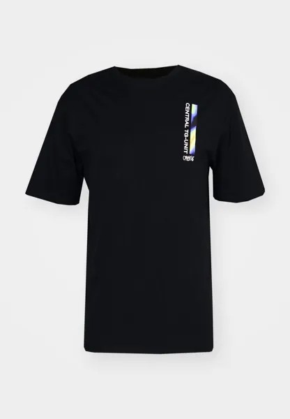 Футболка с принтом Jcospiral Tee Crew Neck Unisex Jack & Jones, черная