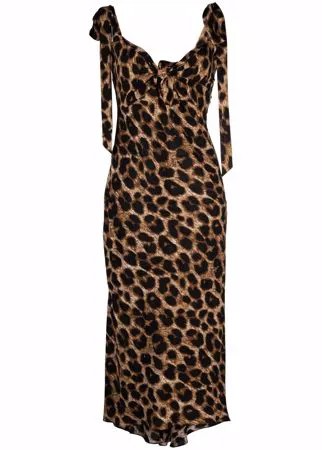 Parlor платье-трапеция асимметричного кроя с леопардовым принтом