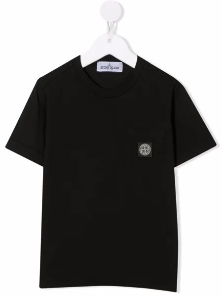 Stone Island Junior футболка с нашивкой-логотипом