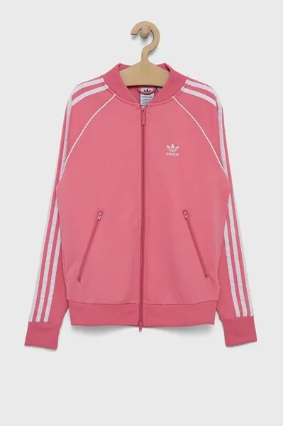 Детская хлопковая толстовка H34591 adidas Originals, розовый