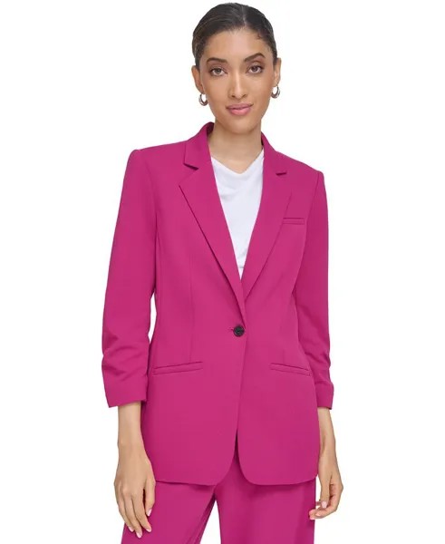 Женский пиджак с рукавом 3/4 на одной пуговице Calvin Klein, розовый