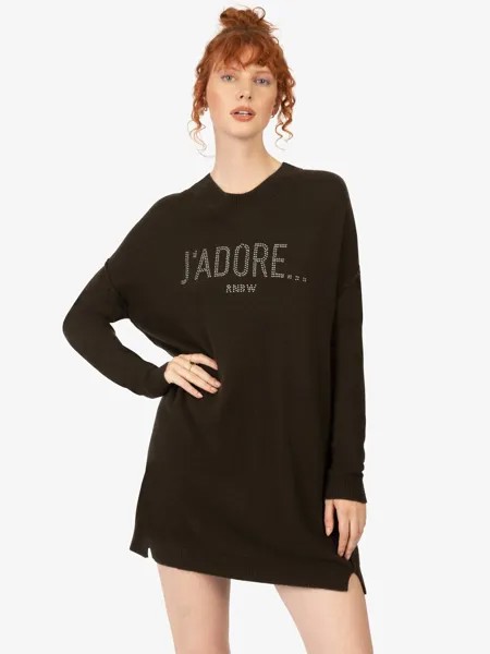 Вязанное платье Rainbow Cashmere, хаки