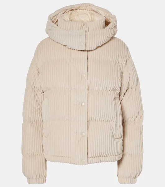 Пуховик Daos из вельвета Moncler, белый