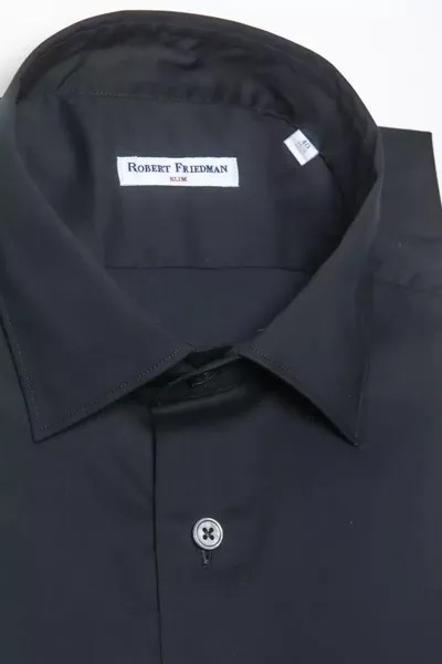 Мужская хлопковая рубашка Robert Friedman, черный