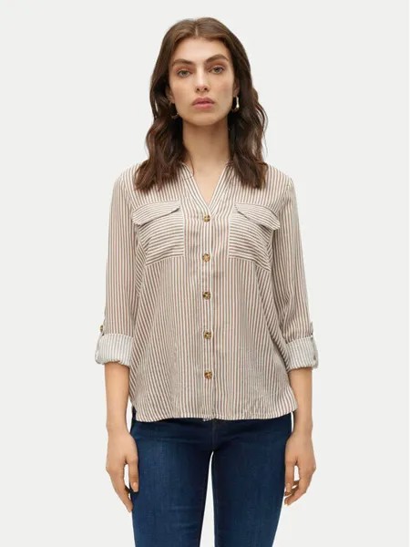Рубашка стандартного кроя Vero Moda, бежевый